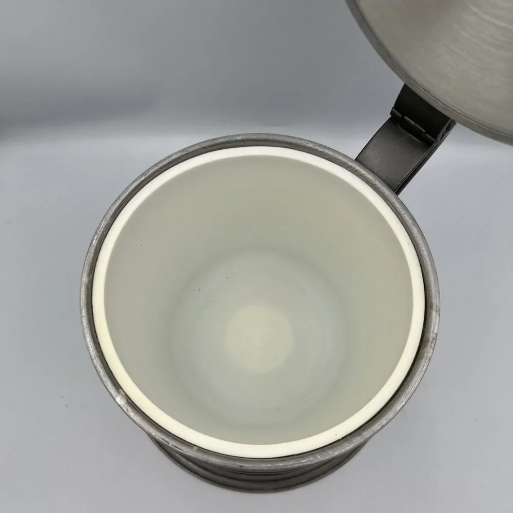 Large Vtg Pewtertone Olde Tankardware Seymour Mann Italy Imports Ice Bucket 1970